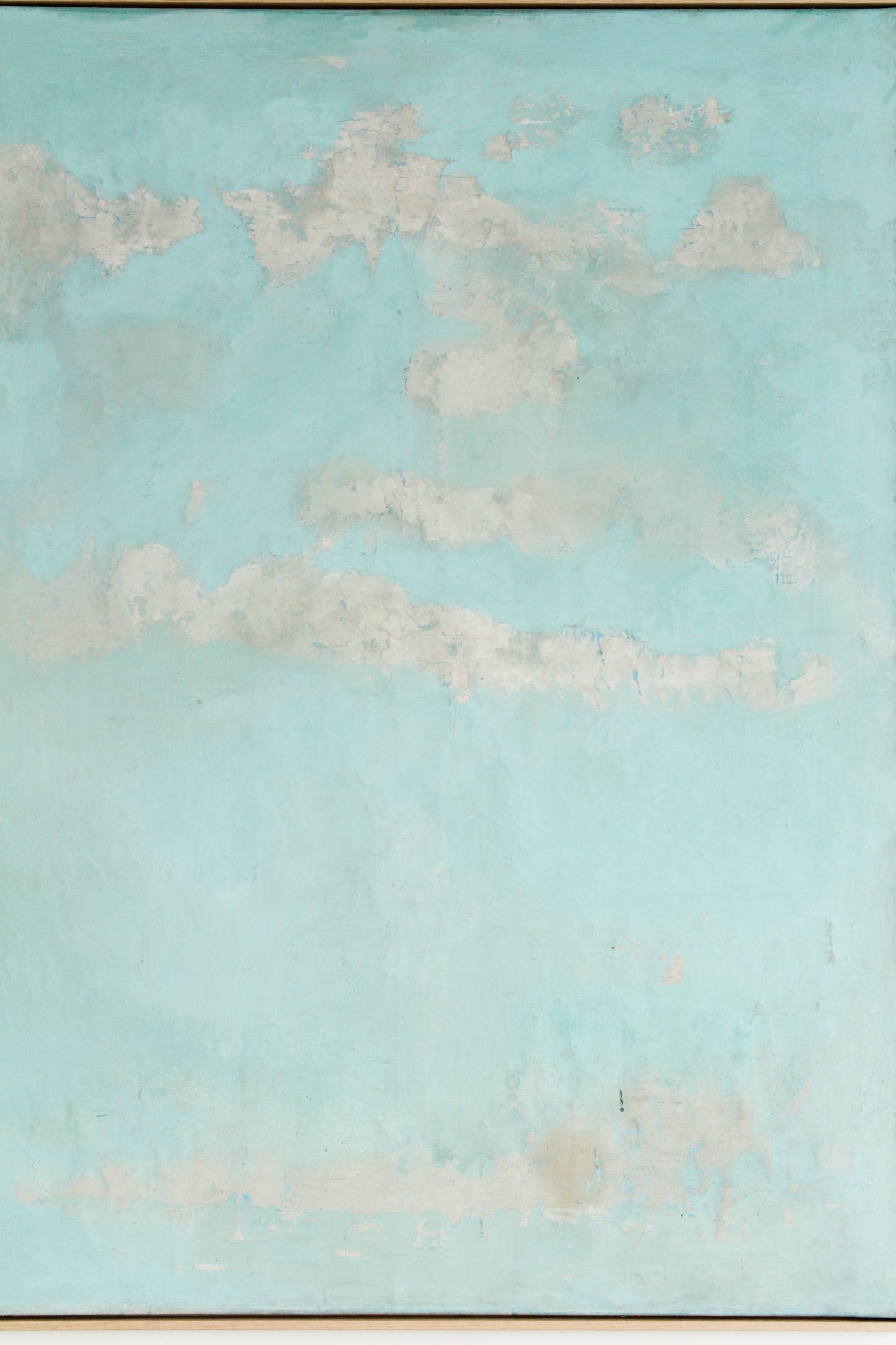 White clouds on a blue sky background