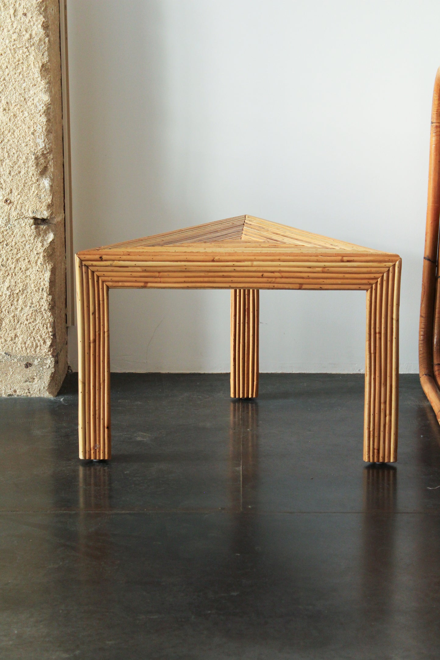 VIVAI DEL SUD - Pair of rattan side tables