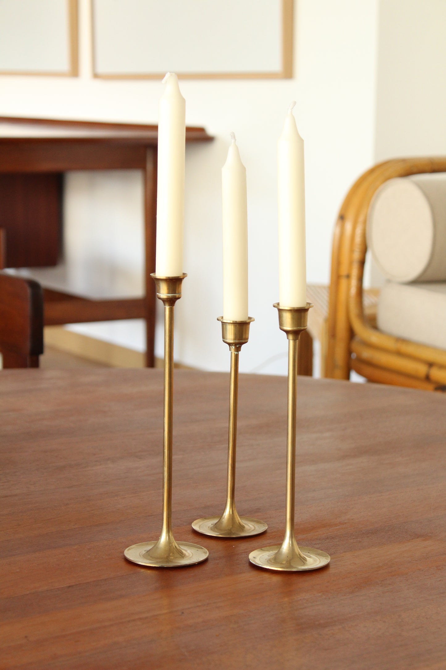 LEONARD SILVER CO | Trois bougeoirs