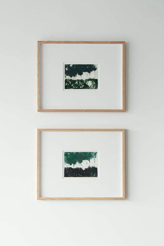 Nuée noire sur horizon vert & Nuée verte sur horizon noir