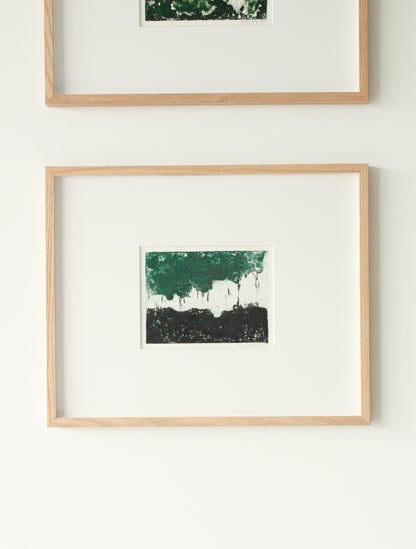 Nuée noire sur horizon vert & Nuée verte sur horizon noir