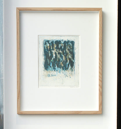 Plaque nuageuse bleu or et noir & Plaque nuageuse bleue et or