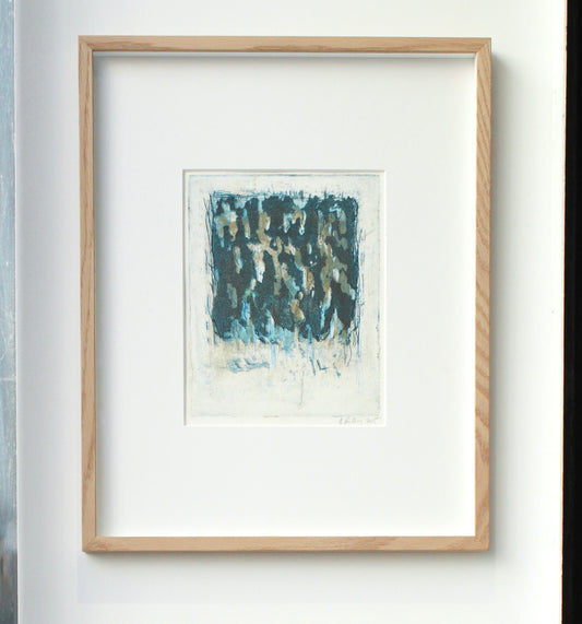Plaque nuageuse bleu or et noir & Plaque nuageuse bleue et or