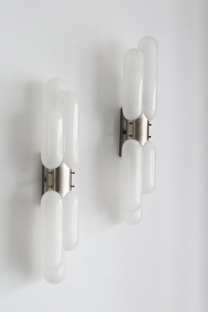 Paire d'appliques modèle "Torpedo" de Carlo Nason, années 1960