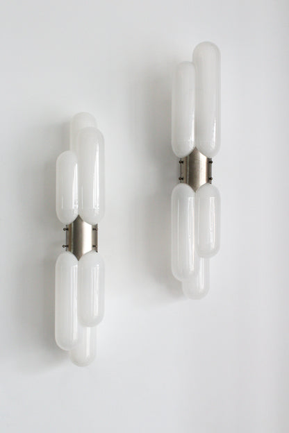 Paire d'appliques modèle "Torpedo" de Carlo Nason, années 1960