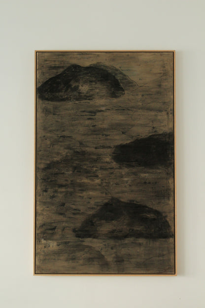 Three black clouds on a white background &amp; Three black clouds on a brown background