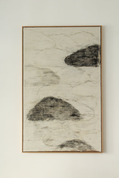 Three black clouds on a white background &amp; Three black clouds on a brown background