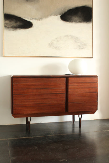 DINO CAVALLI — Teak and lacquered metal sideboard, 1960s