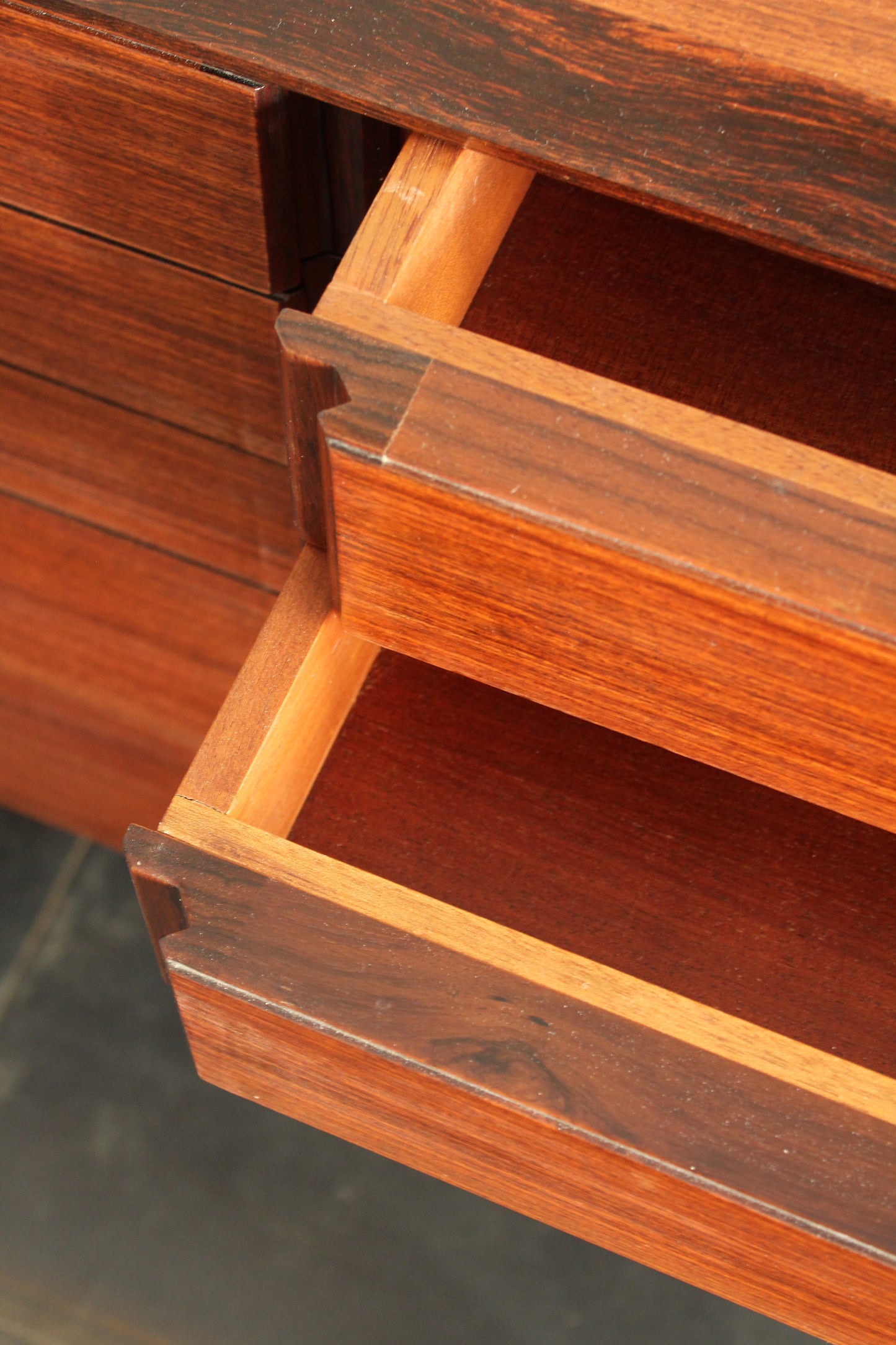 DINO CAVALLI — Teak and lacquered metal sideboard, 1960s