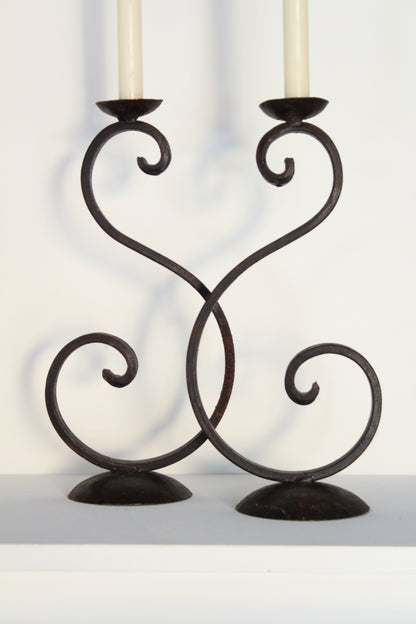 DESIGN FRANCAIS | Paire de bougeoirs