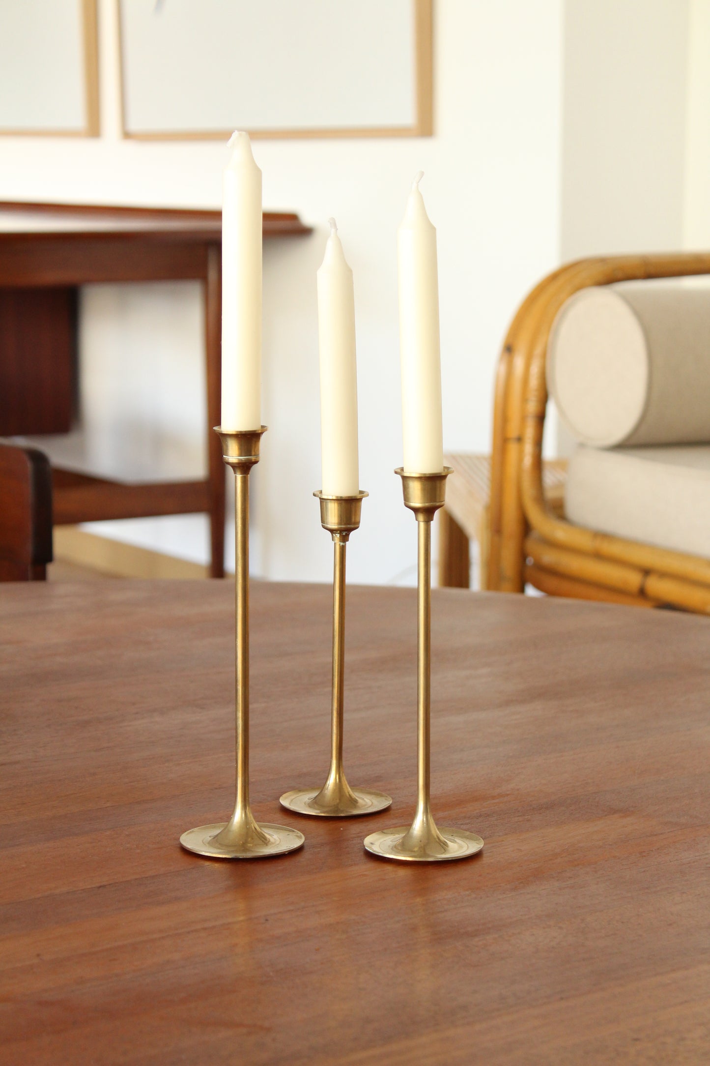 LEONARD SILVER CO | Trois bougeoirs