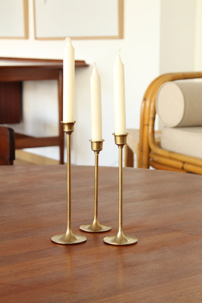 LEONARD SILVER CO | Trois bougeoirs