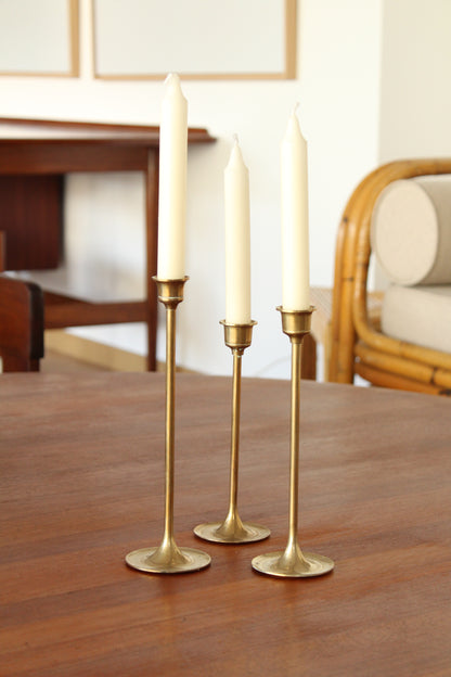 LEONARD SILVER CO | Trois bougeoirs